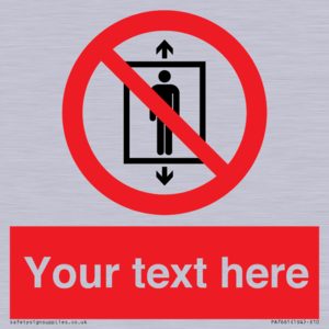 Custom prohibition Do not use this lift for people